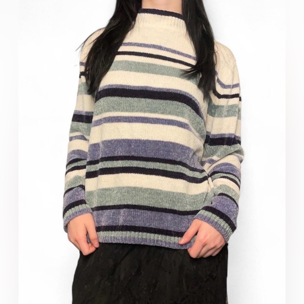 SOLD ! vintage alfred dunner grandpa boho turtleneck sweater